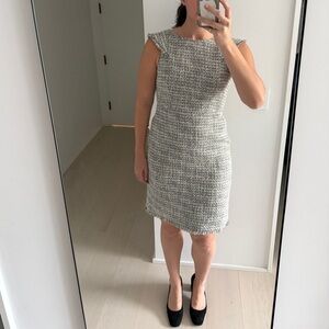 J. Crew Silver Tweed Dress Size 10